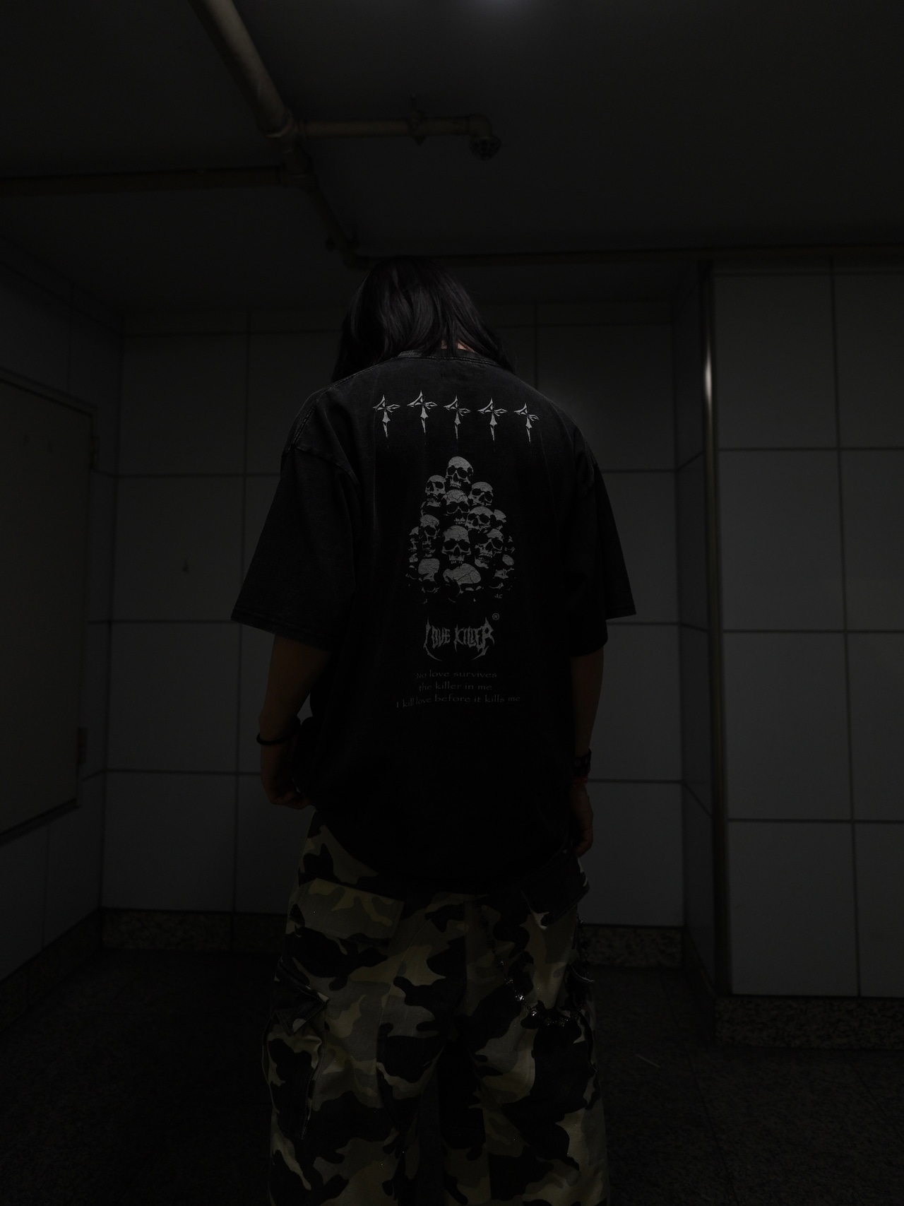 【LOVE KILLER】skull pile graphic logo t-shirt