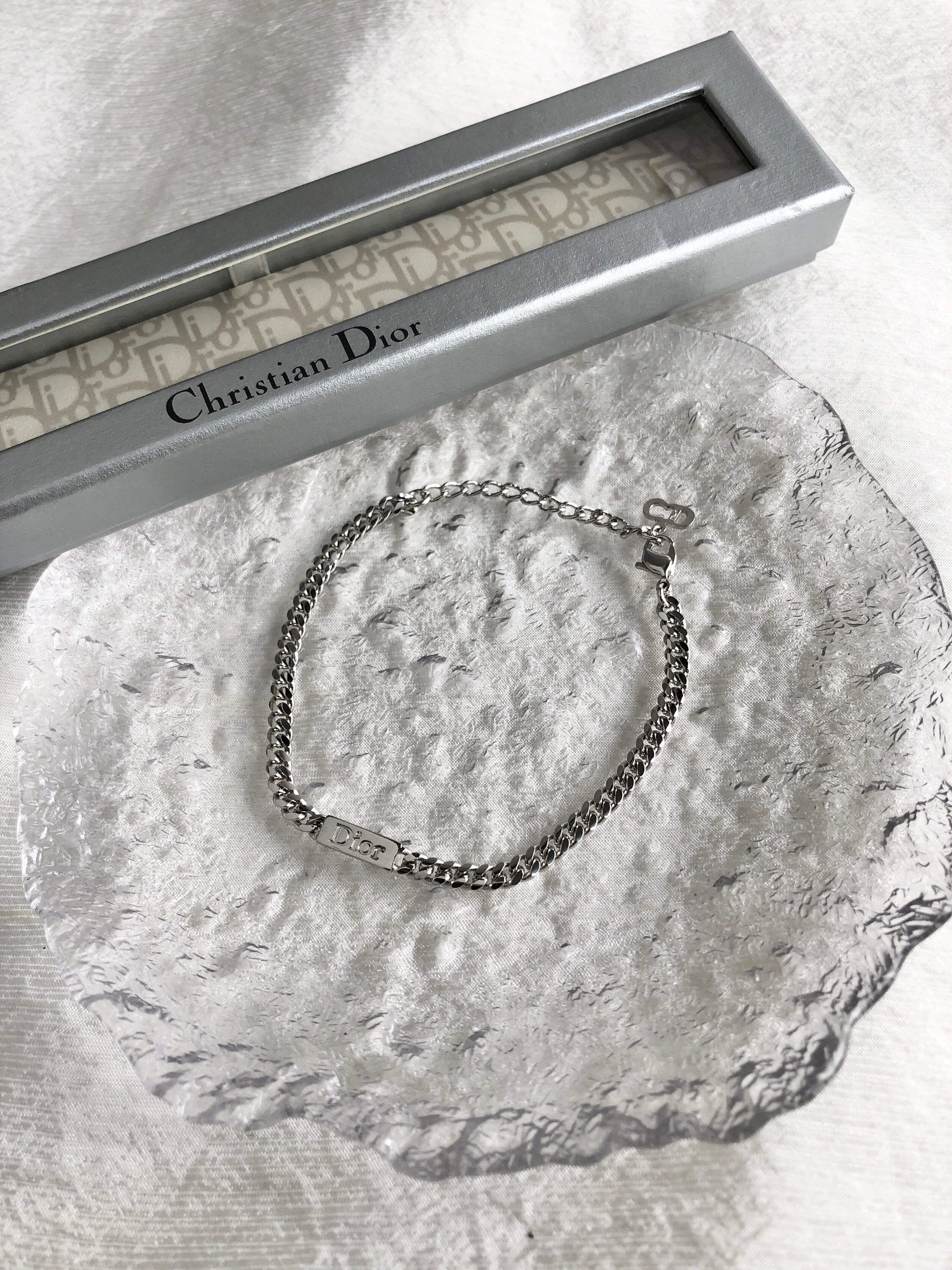 Christian Dior クリスチャン ディオール ブレスレット シルバー ロゴ