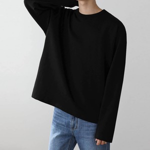 ベーシックラウンドネック薄手ロングTシャツ　MT0080054
