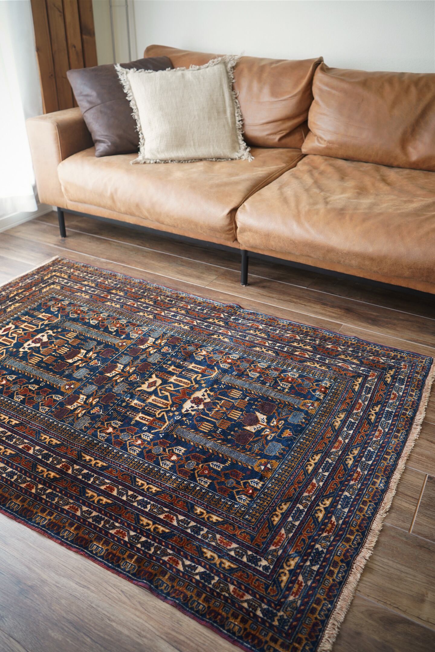 687】Vintage Afghan Turkmen Ali khoja rug 1970's | ヴィンテージ