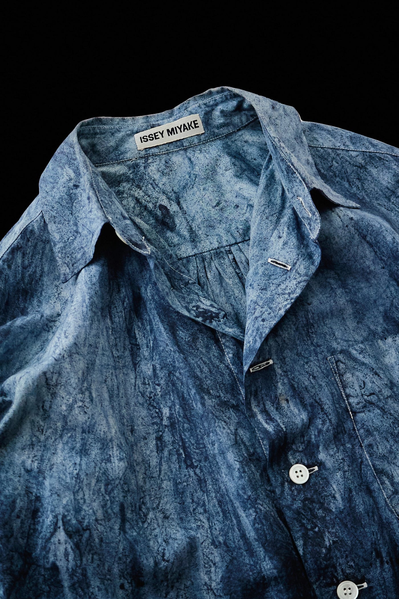 90s】ISSEY MIYAKE 製品染 LONG GATHERED SHIRT | Reben