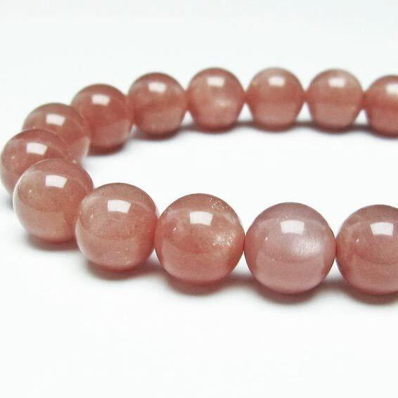 オレンジムーンストーン ブレスレット 10mm 一点物 メール便可 [M便 1/10] 111-29625