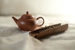 宜興紫砂壺　「超薄胎水平壺」・降坡泥