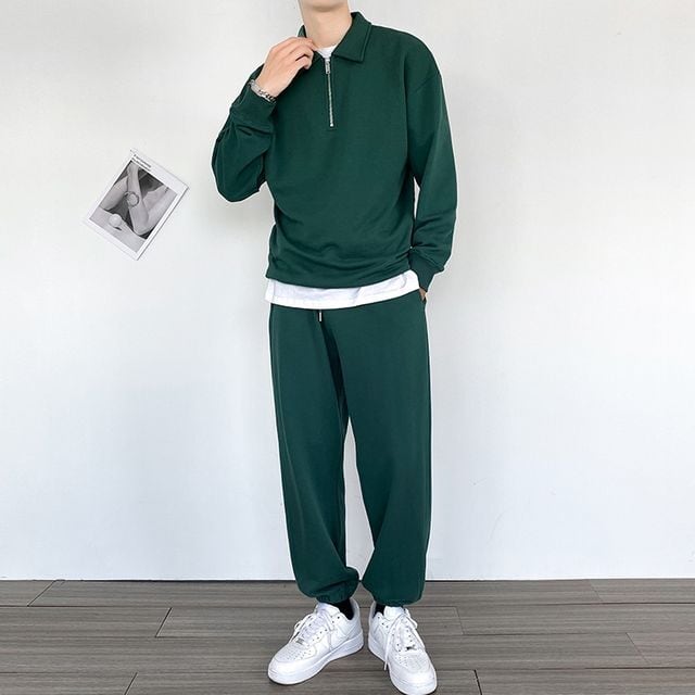 予約販売】メンズ セットアップ ジップアップ スエット 上下セット