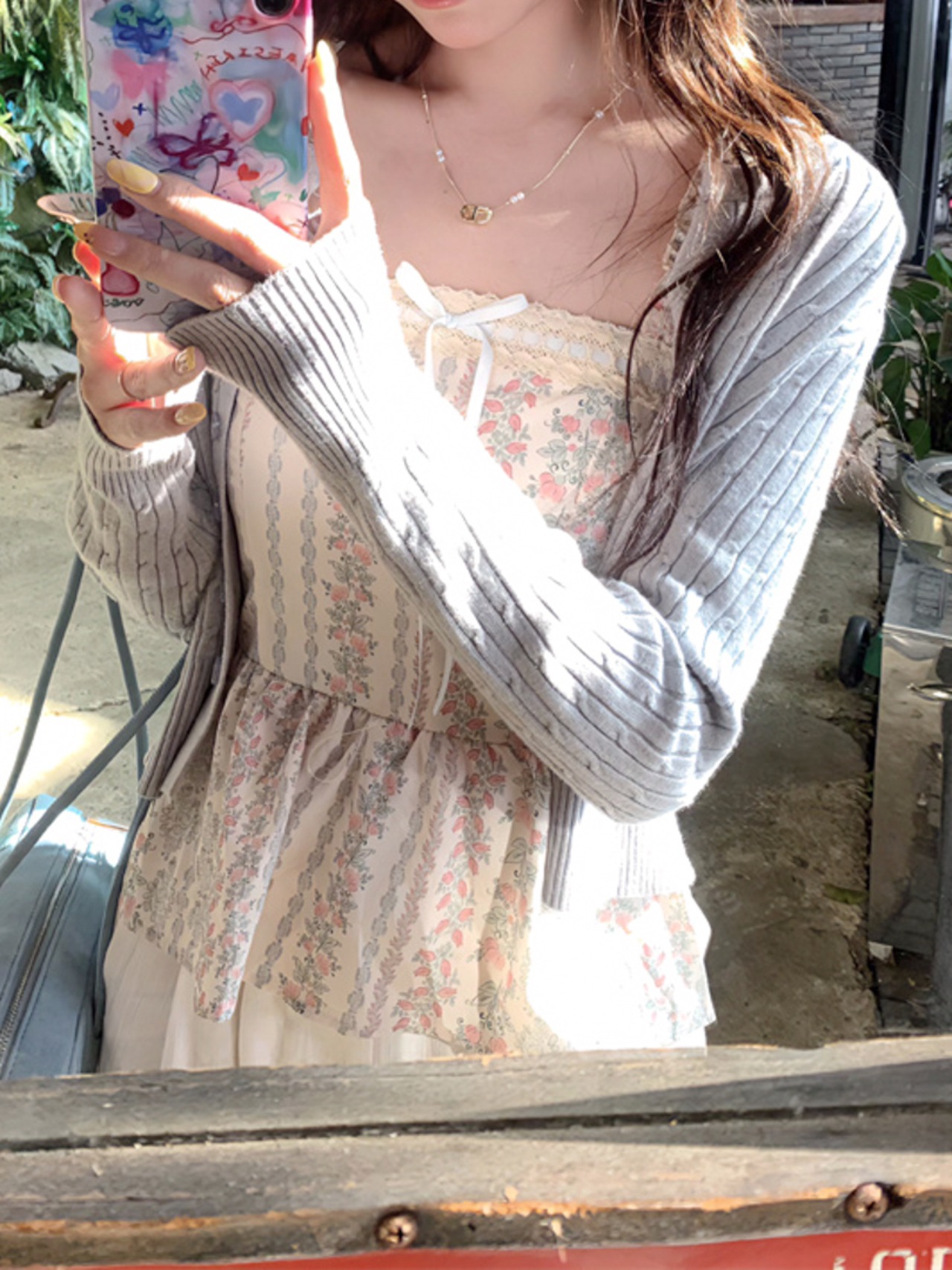 ペールブルーカーディガン LK1756