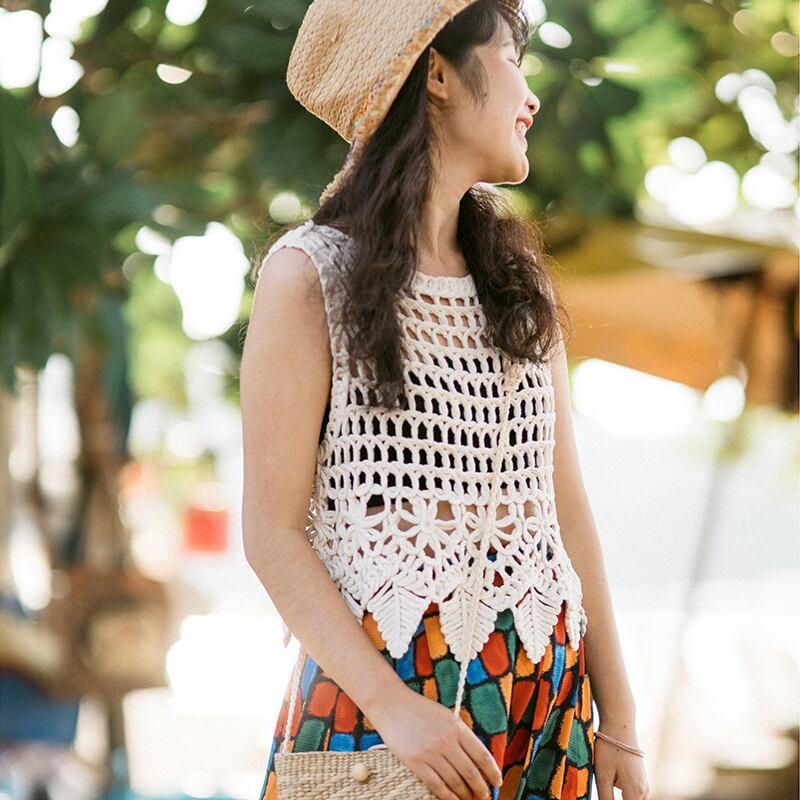 タイの休暇旅行中空トップショートベストボヘミアン海辺の小さなスリング旅行ボディス ドリームホーストラベル婦人服40858562642
