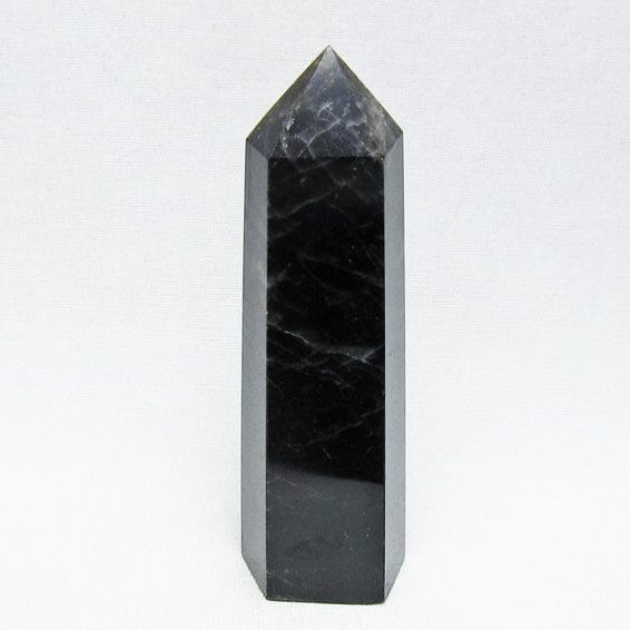 モリオン ポイント 黒水晶 六角柱 置物 一点物 152-4404