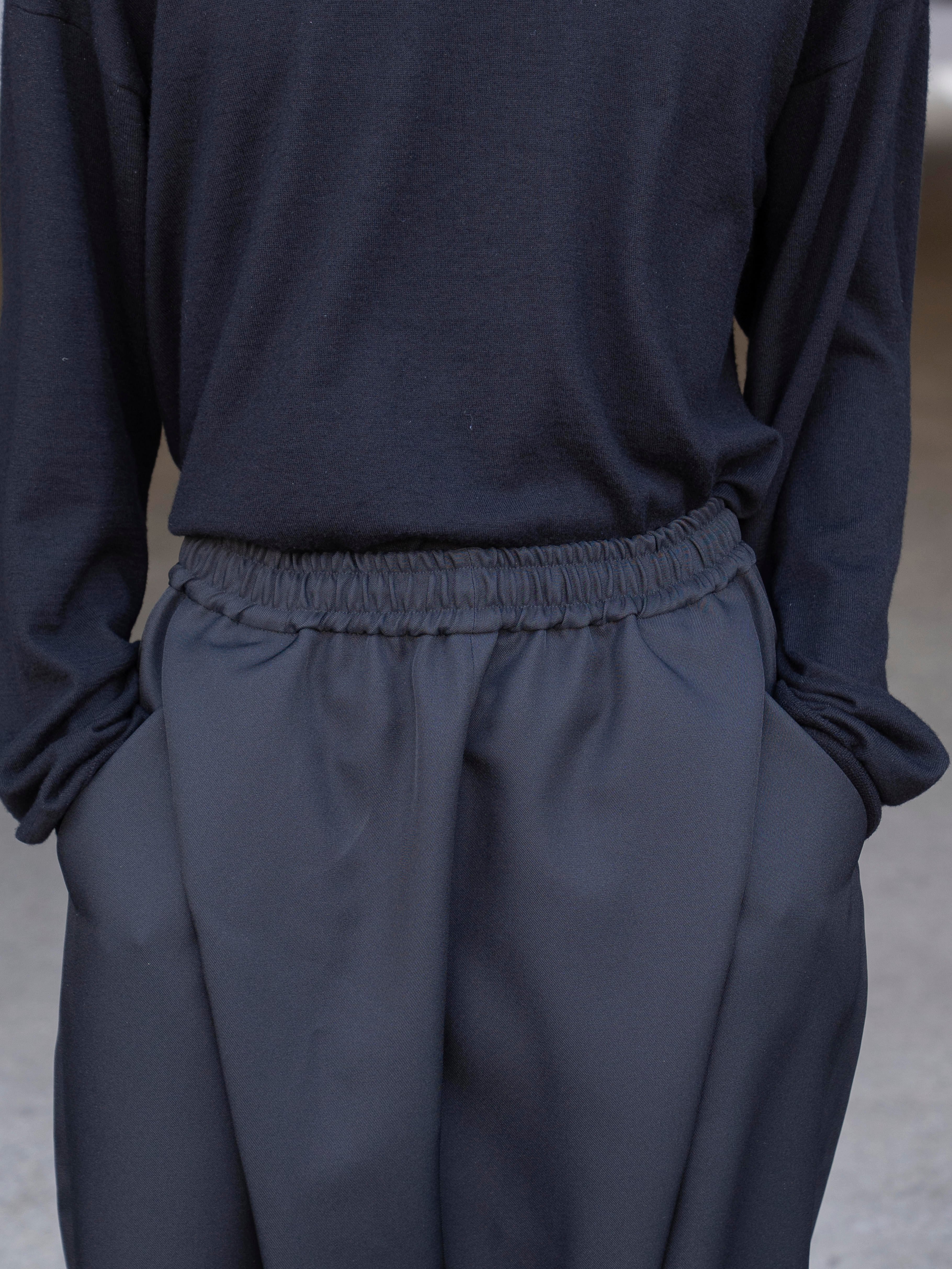 yoshiokubo TWILL WIDE PANT BLACK YKPT02 | BEST PACKING STORE