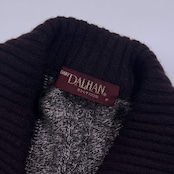 カシミヤ100% DALHAN ダルハン ニット カーディガン F/パープルブラウン ×グレー系 レディース