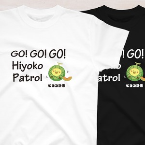 メロンひよこのイラストTシャツB XS-3XLサイズ 選べる生地・ビッグシルエット（ヒヨコ計画）送料無料