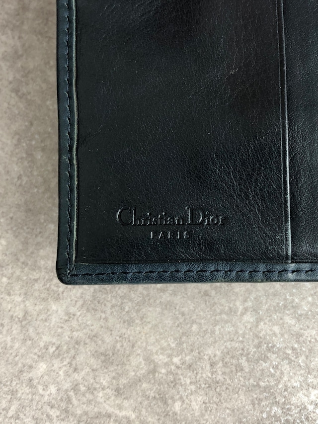 Christian Dior クリスチャン ディオール トロッター 財布 ネイビー ジャガード 二つ折り財布 vintage ヴィンテージ オールド pmj4fu