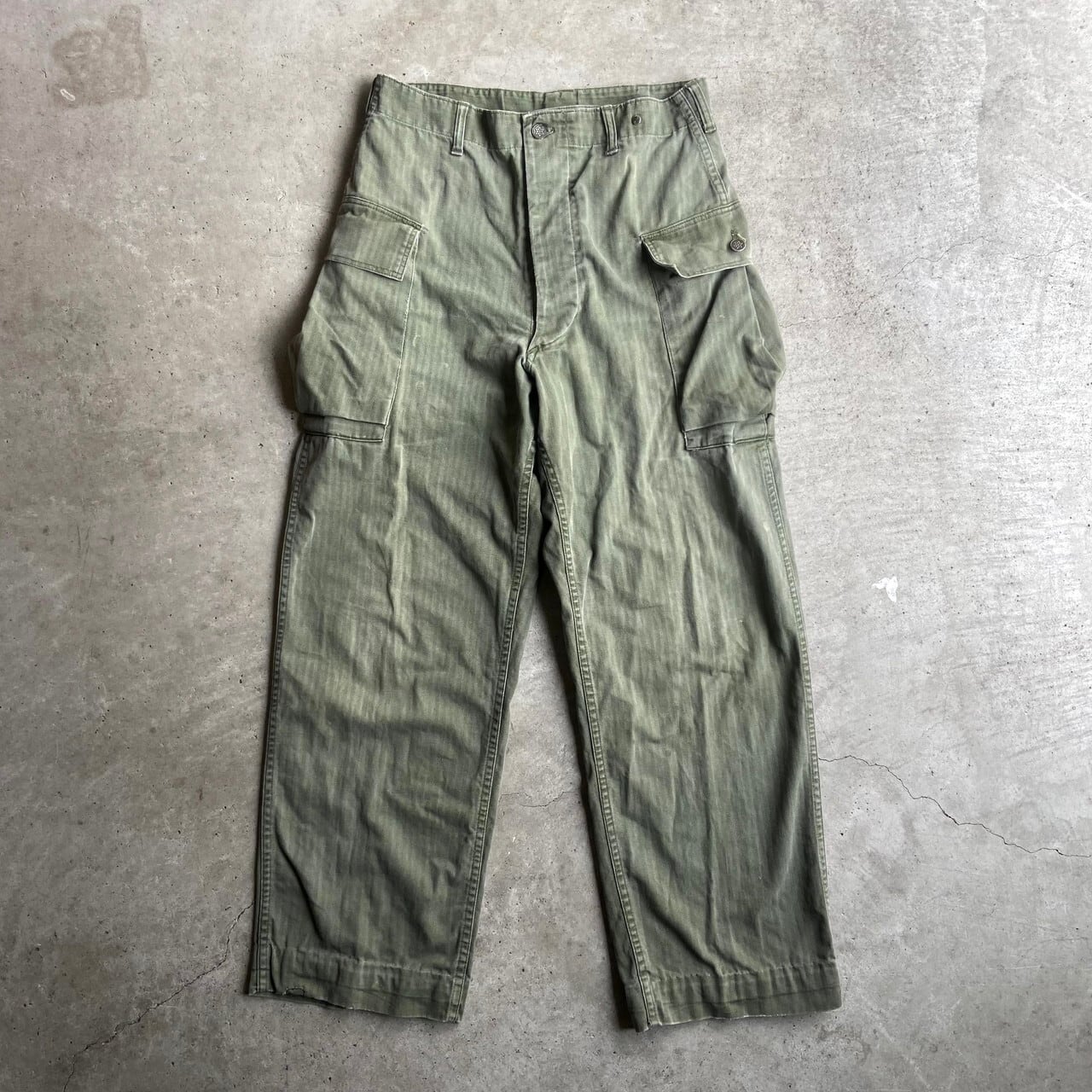 40年代 U.S.ARMY M-43 13スターボタン HBT カーゴパンツ メンズW32 L29 