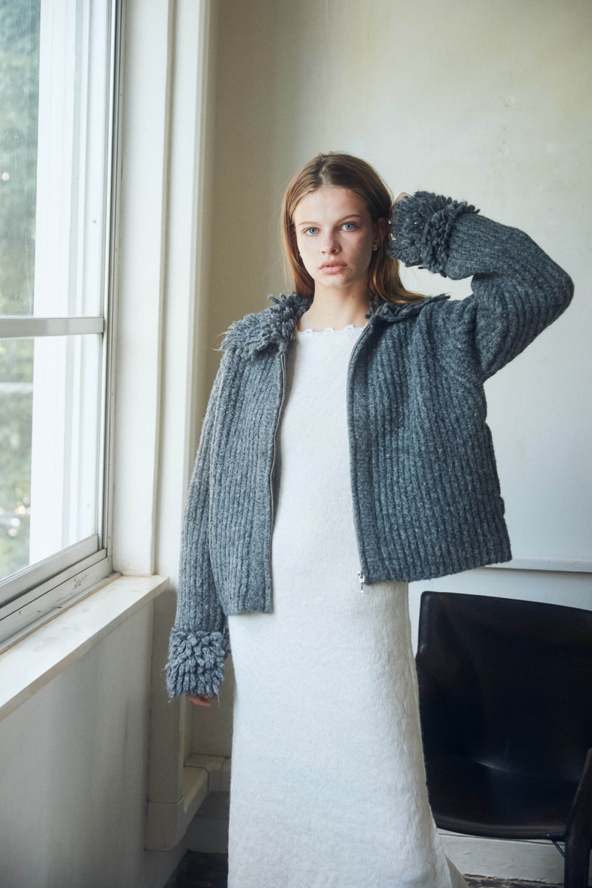 knit blouson | moose