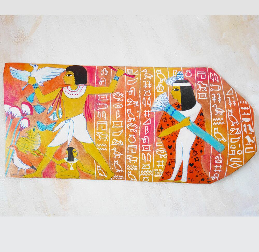 死者の書ヒエログリフ文庫本カバー☆レザーアート陽月瞳☆送料込