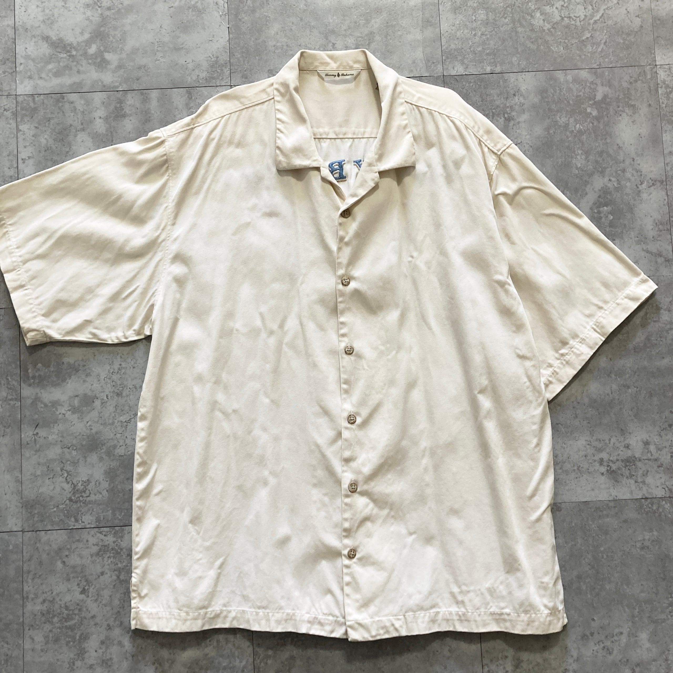 Size.XL】Tommy Bahama トミーバハマ シルク100% バック刺繍 開襟