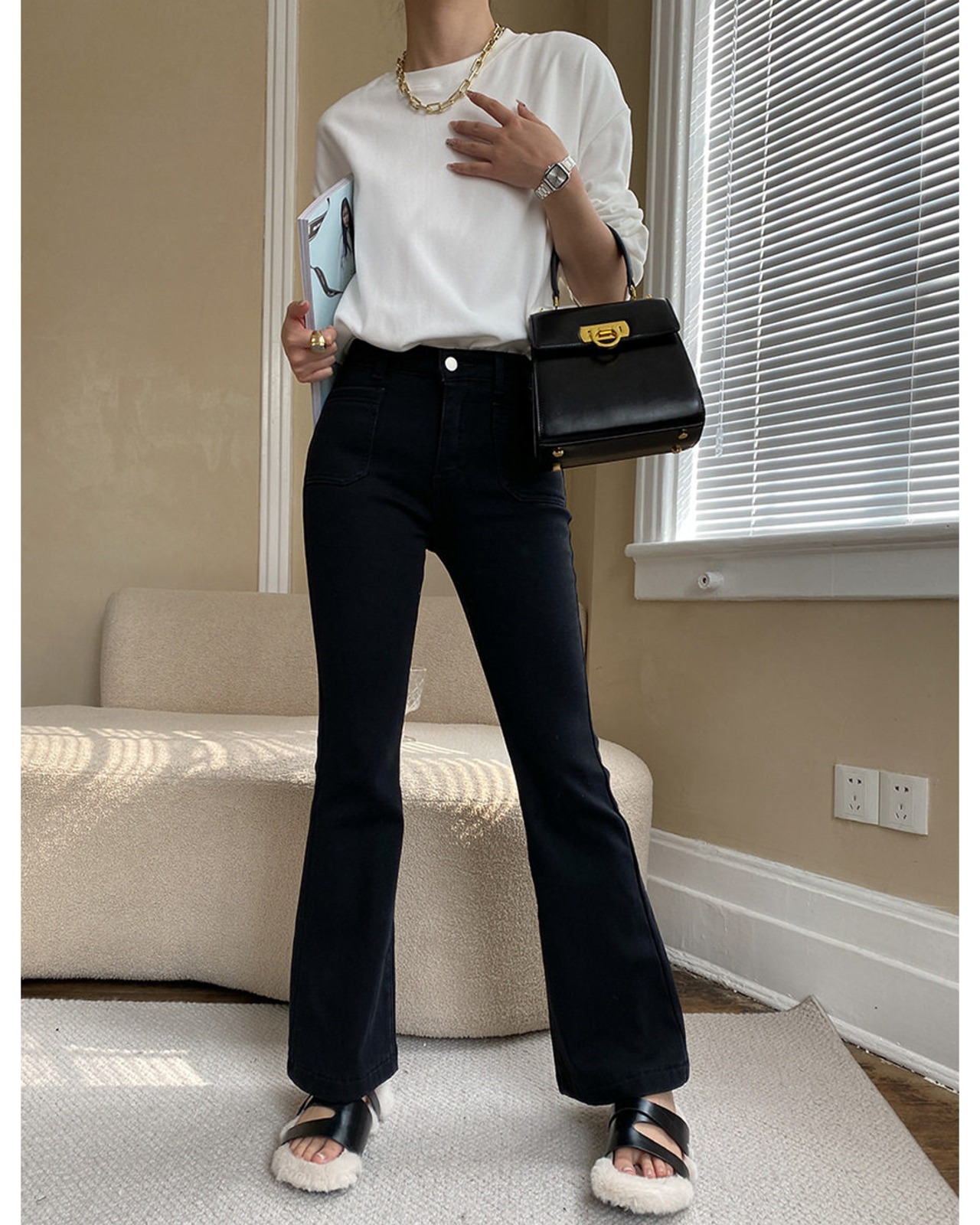 ハイネックショート丈ケーブルニット 3color A0770 - 6