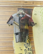 kotohayokozawa - Sheer Graphic Top :Mesh Grid|工場風景グラフィック/軽やかなシアー