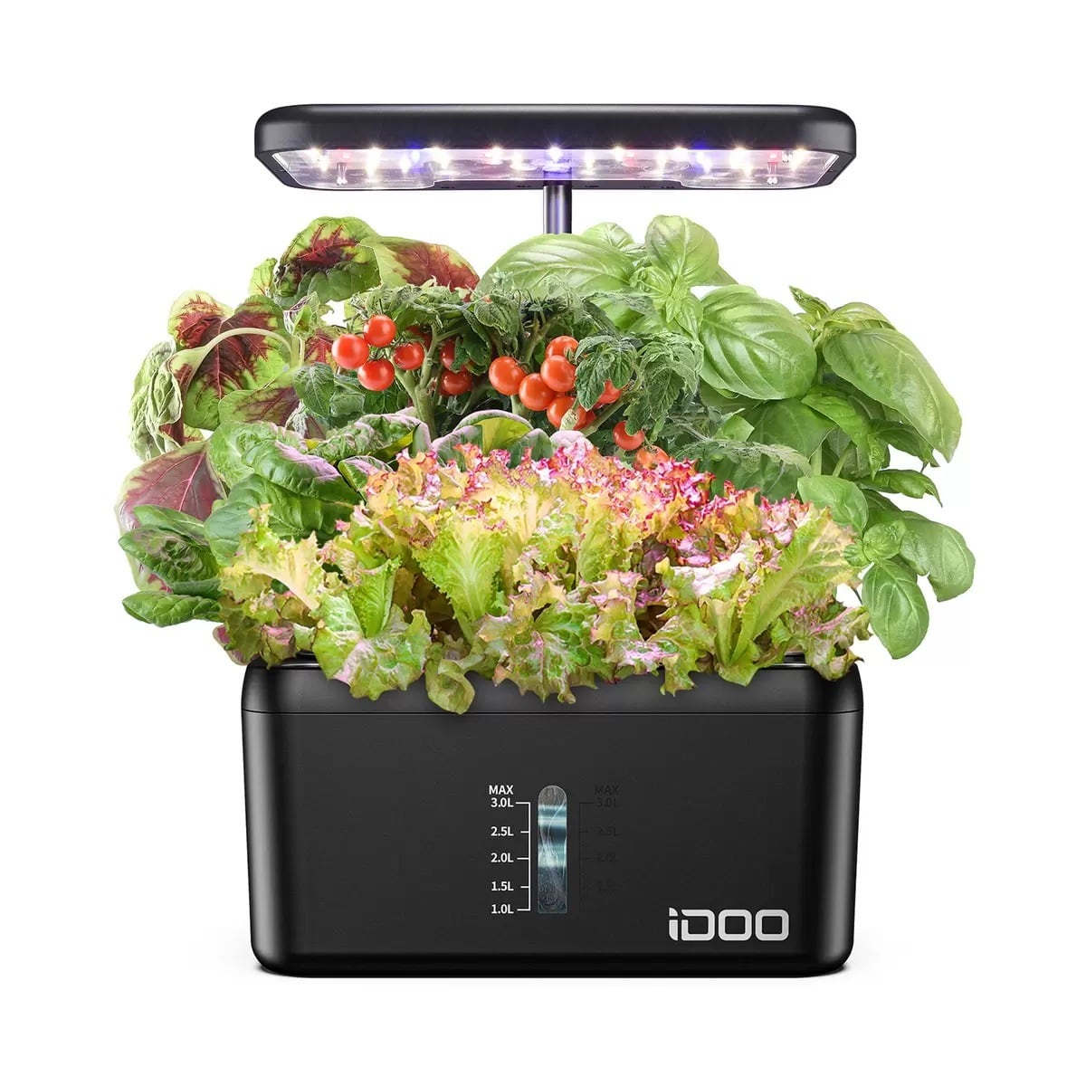 iDOO 水耕栽培キット 野菜栽培セット 植物育成ライト 自動水循環システム　送料無料 iDOO 水耕栽培キット 8株用 LEDライト付き IG308 同時に8株の野菜を