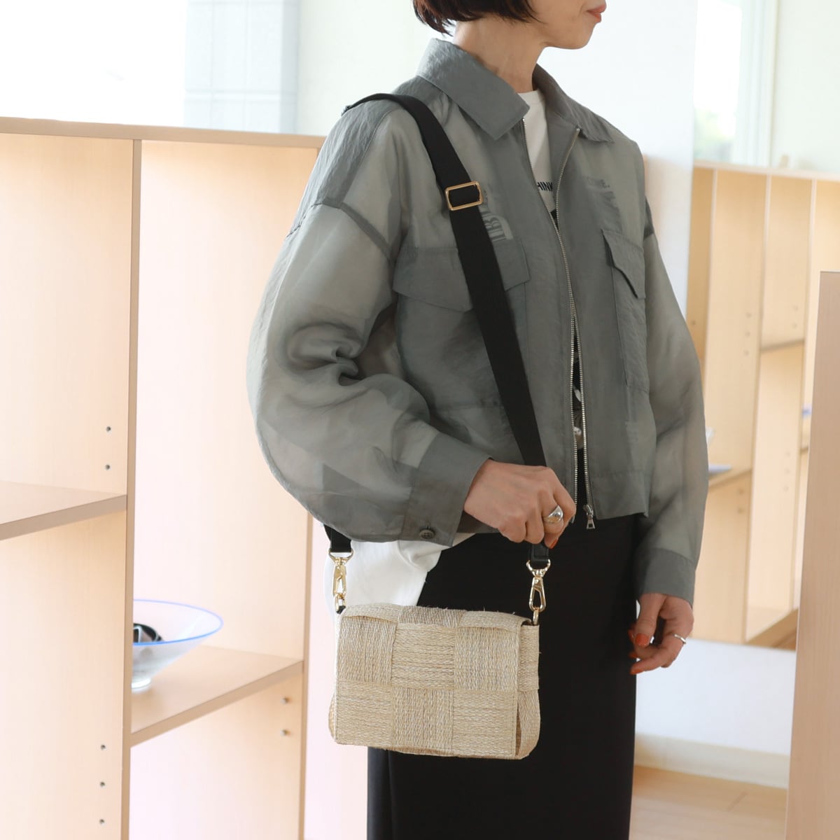 VIOLAd’ORO / MIRO アバカメッシュ ポシェット VIOLAd'ORO (ヴィオラドーロ) 2Way アバカメッシュ ポシェット