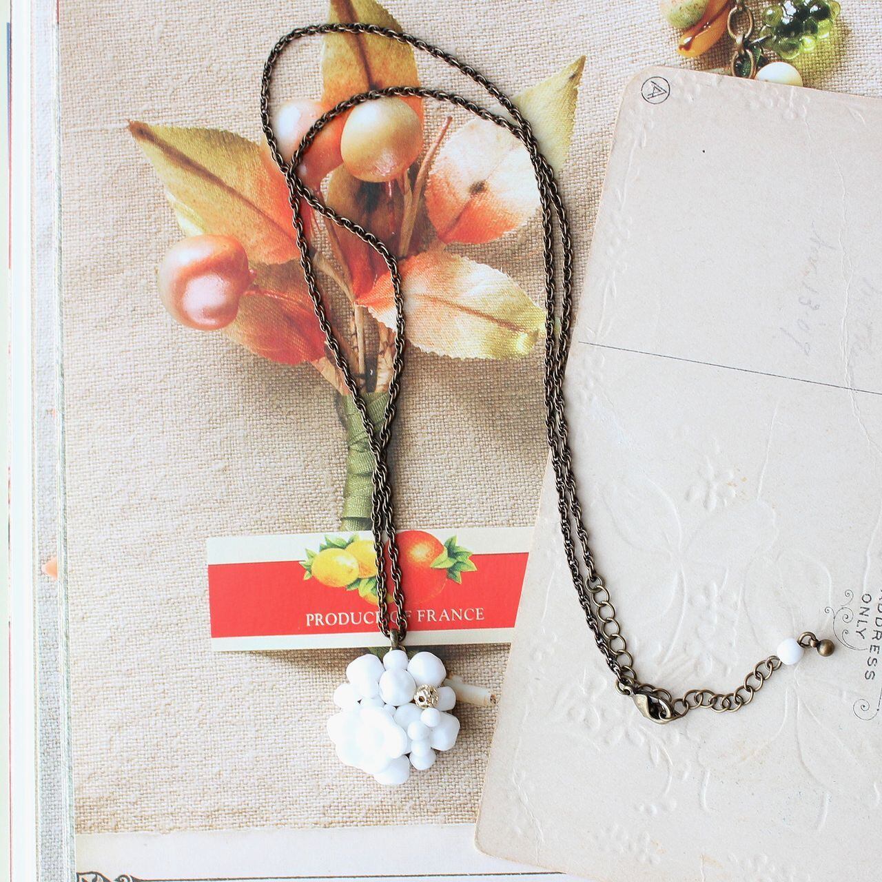 アンティークレア ミリアムハスケル ミルクガラス×ゴールド ブドウ