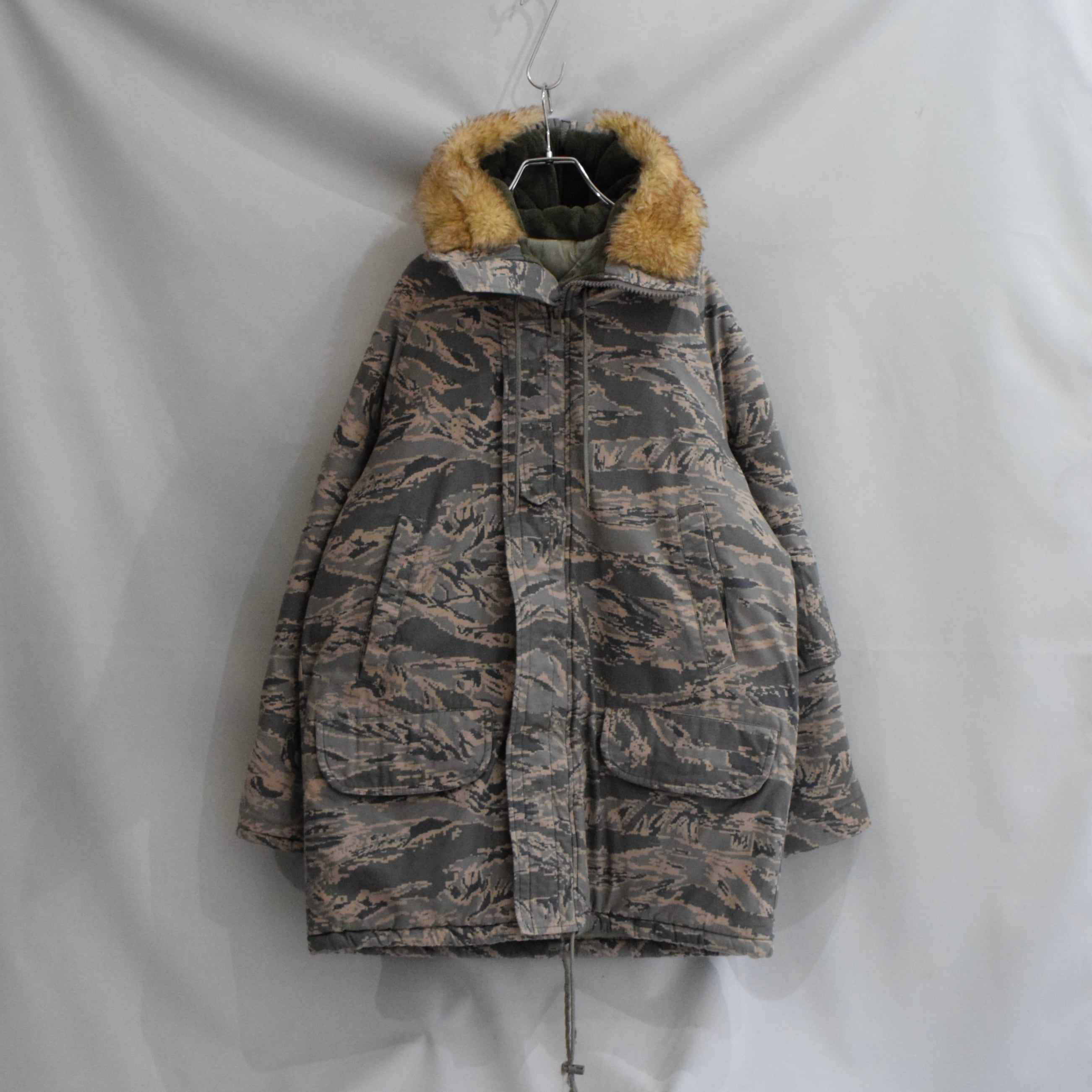 N-3B Type ミリタリー デジタルカモ ジャケット メンズ M グレー 古着