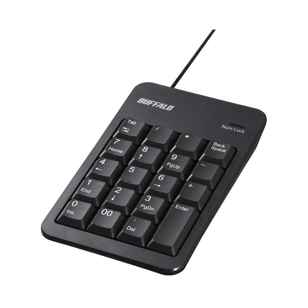 【在庫のみ】バッファロー BUFFALO 有線テンキーボード Tabキー付き ブラック BSTK100BK
