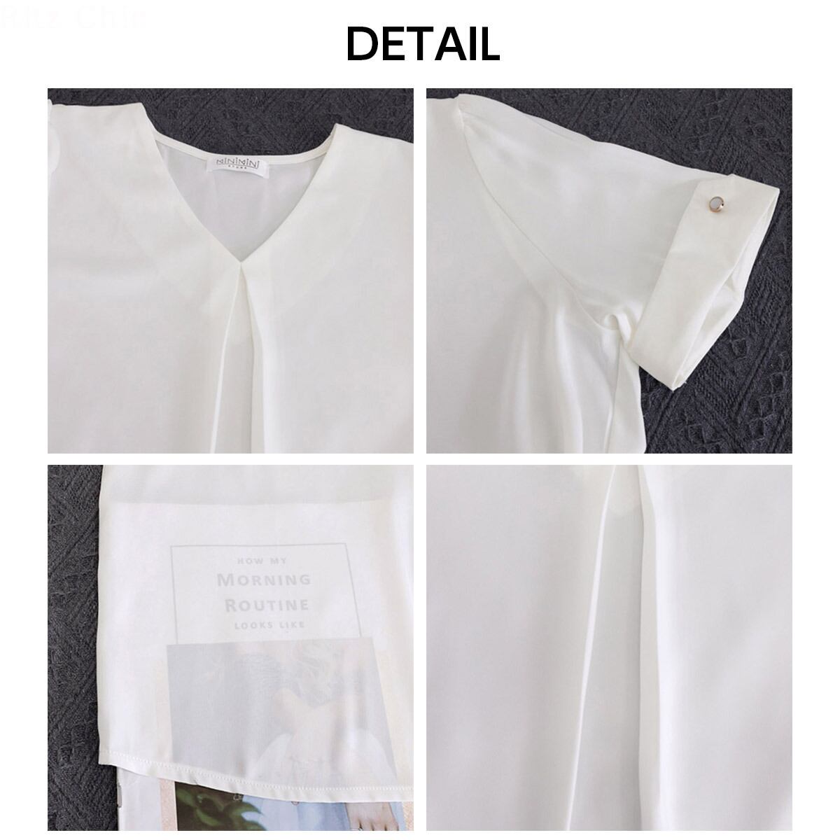 サテン風 ブラウス 半袖 Vネック レディース 春夏 きれいめ 大人 フェミニン 通勤 ビジネス オフィス OL 参観日 入学式 卒業式 入園式 卒園式 シンプル 清楚 上品 大人可愛い 大人女子