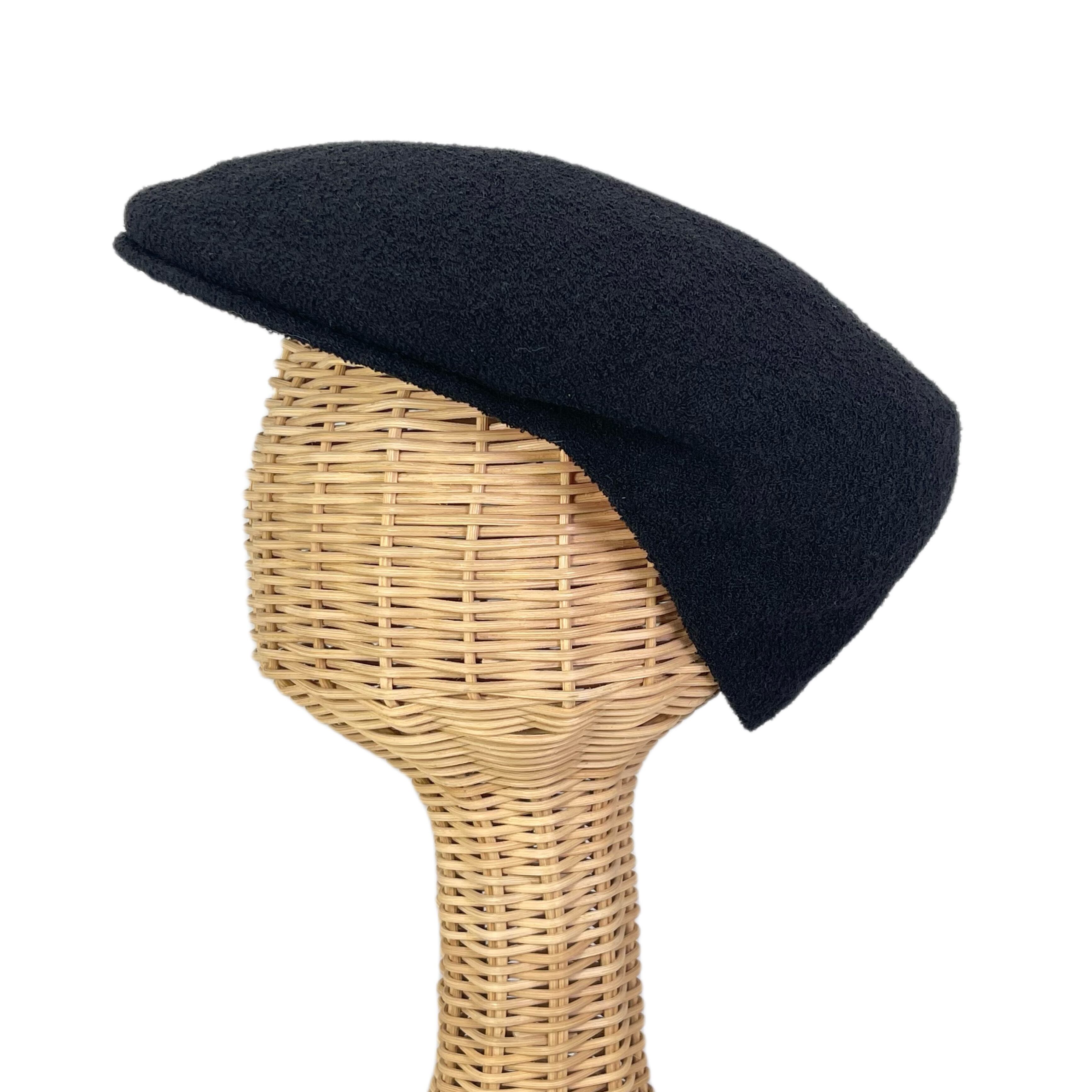 美品 KANGOL WOOL 504 ハンチングキャップ ベレー帽 羊毛 L 黒