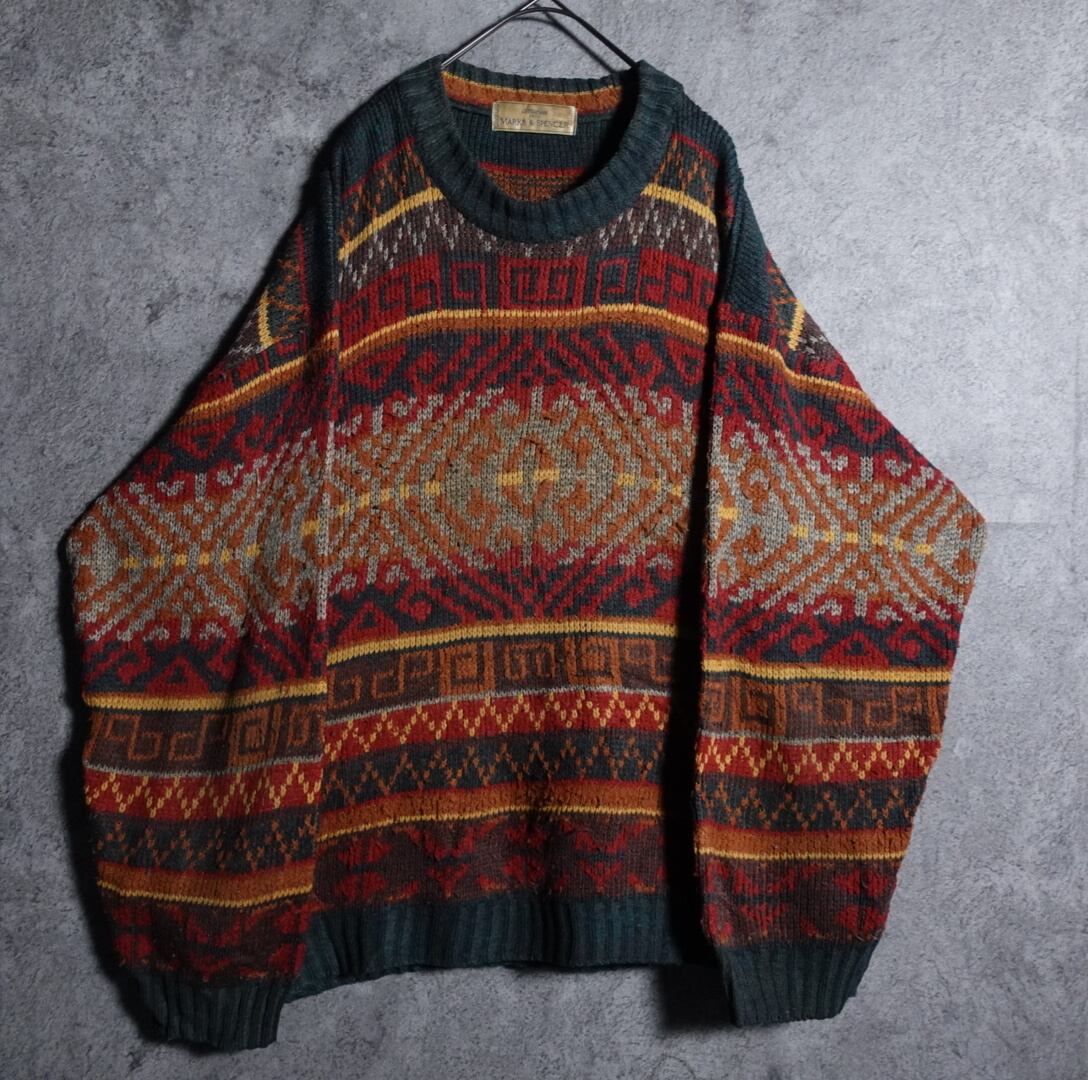 Euro geometric design knit