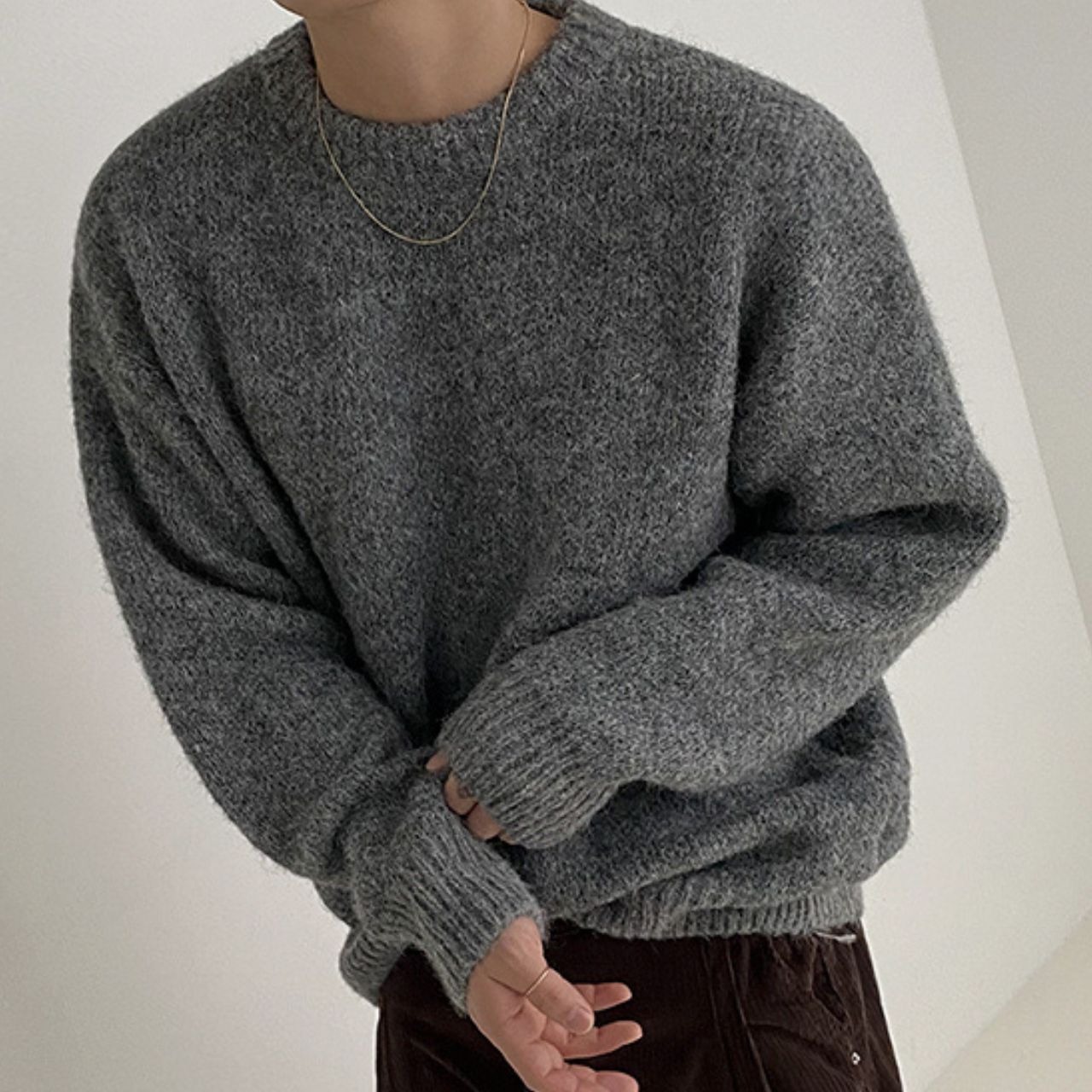 マーブルグレーニット　MT0080328