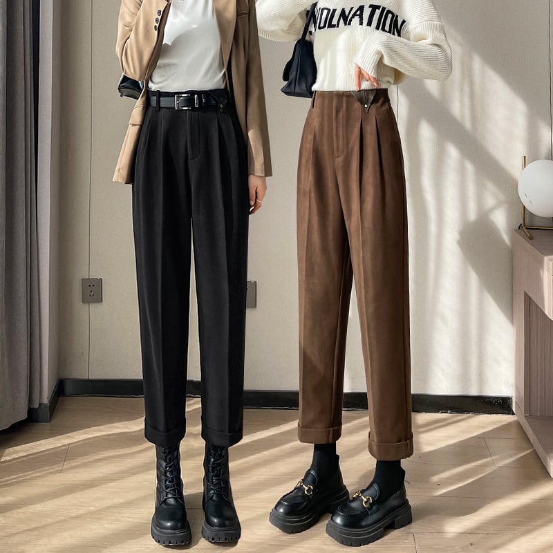 142cm〜 ウールハーレムパンツ