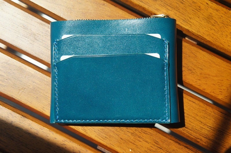 ルガトショルダーのコンパクトウォレット【琉球ブルー】【オール