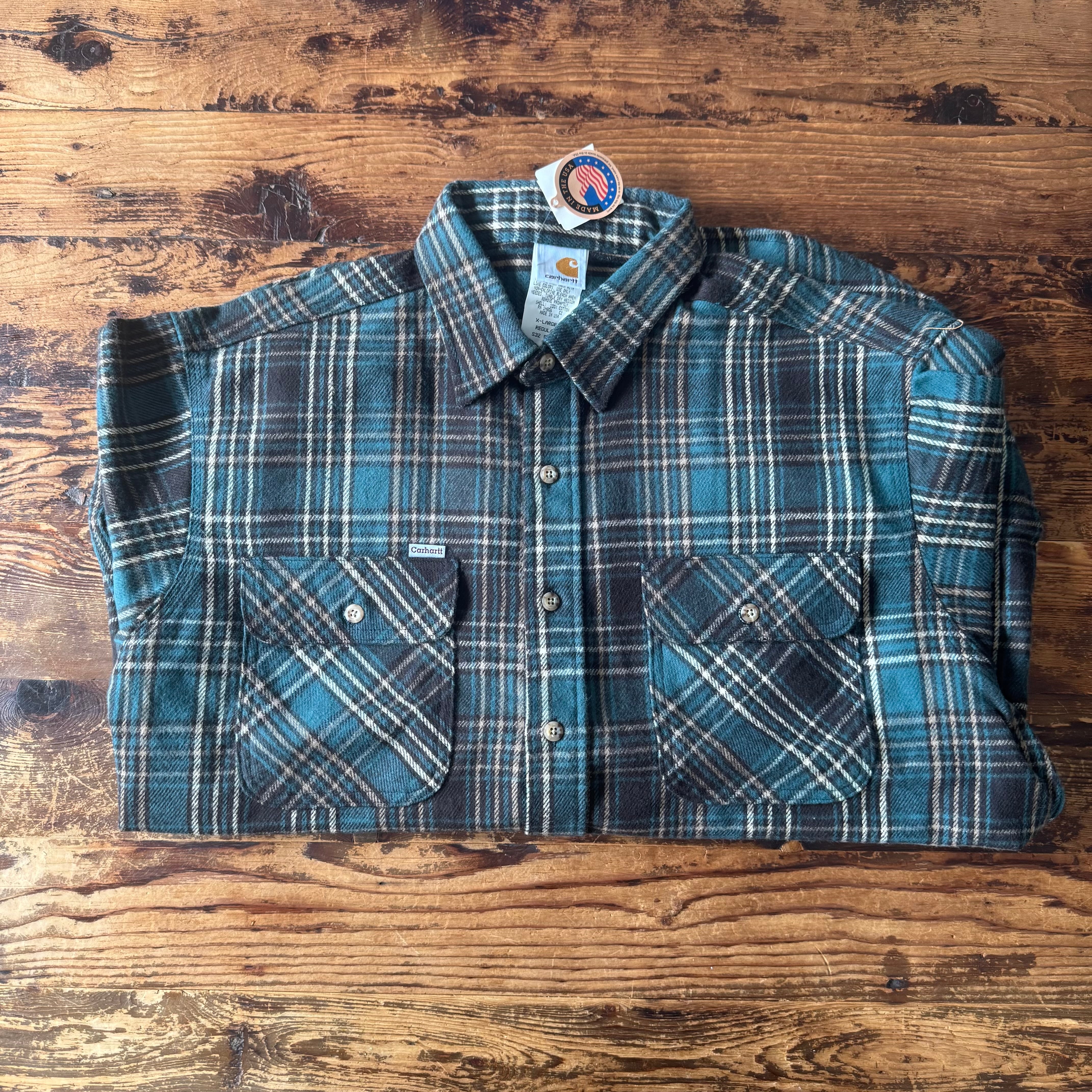 Circa 1990's “Carhart” Heavy Cotton Flannel shirt/XL