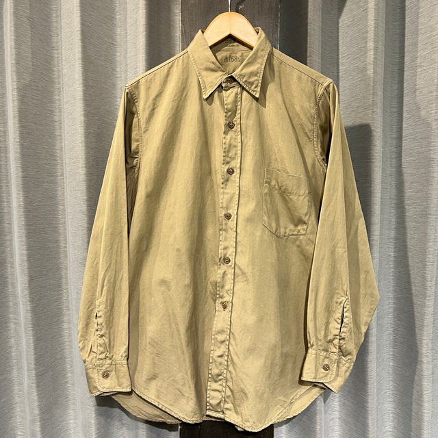 1950s US ARMY POPLIN SHIRT 15 1/2