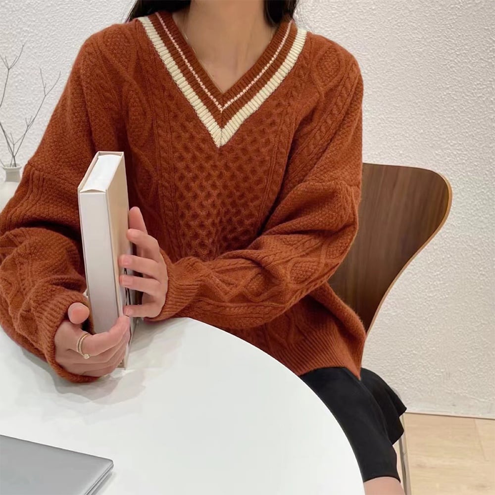 ケーブル編み ニット セーター レディース 春秋冬 韓国 トップス おしゃれ 大人 かわいい フェミニン ケーブルニット ゆるかわ 大人可愛い 大人女子