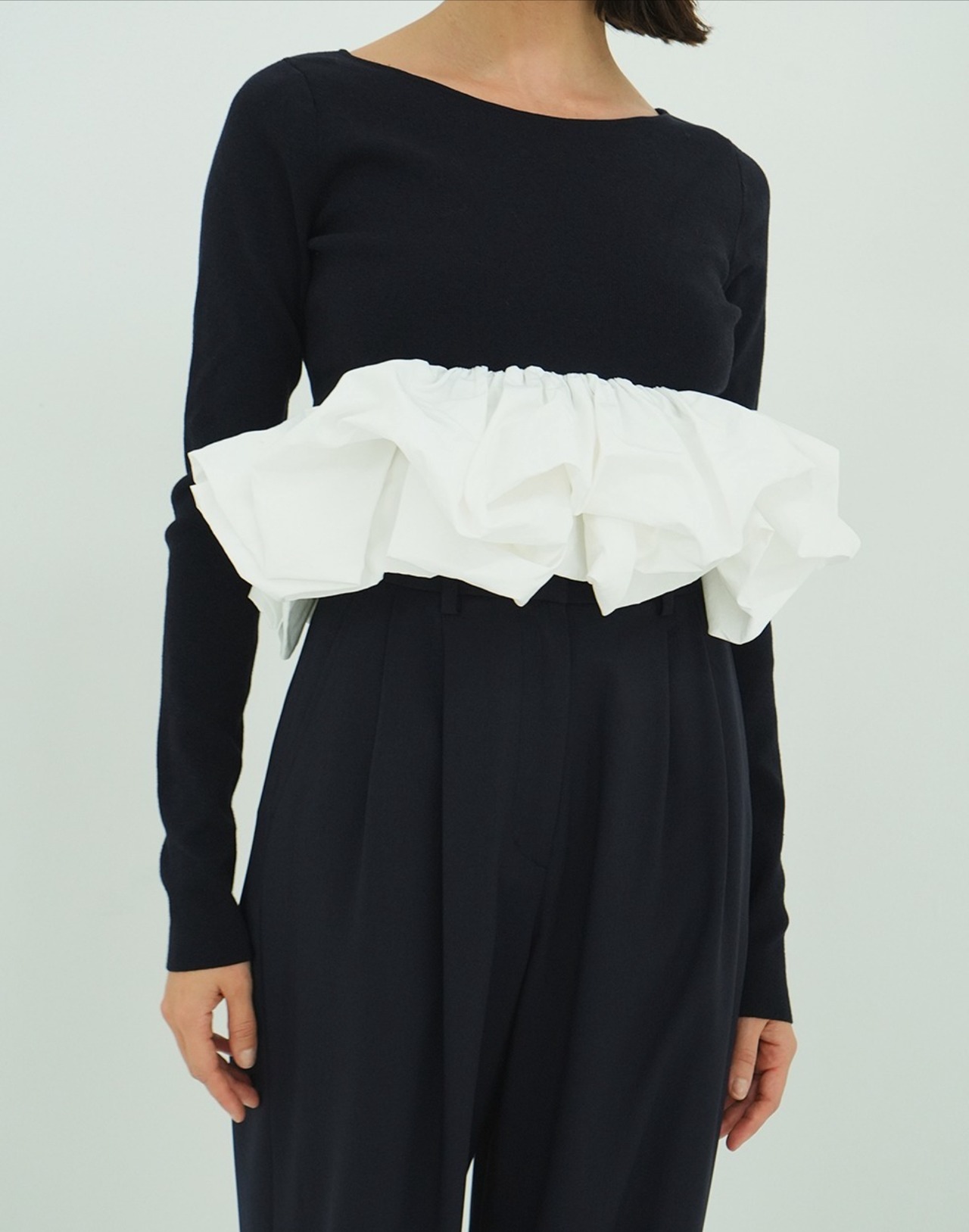 CLANE W BALLOON SHORT KNIT TOPS 3色展開