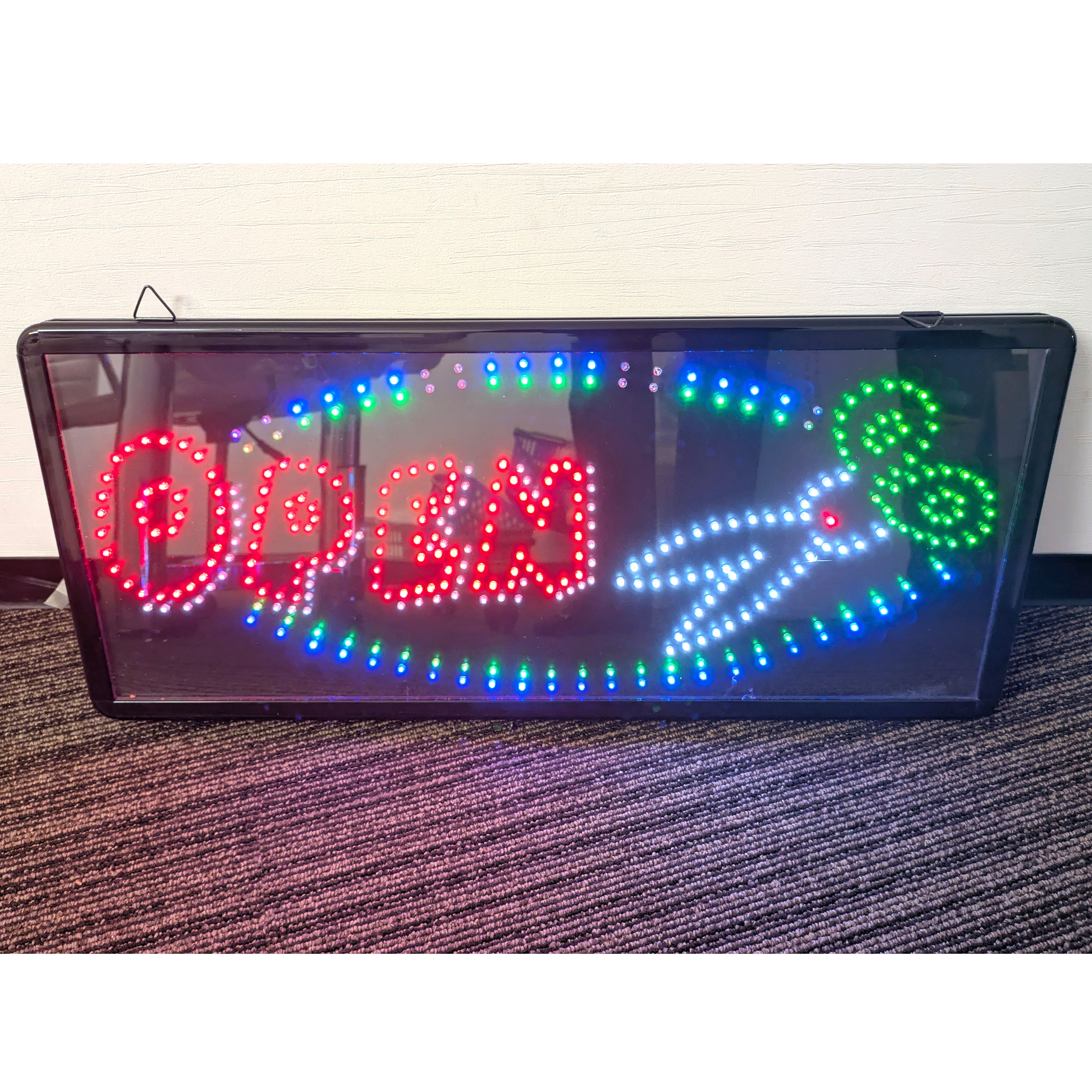 LED看板・ネオン看板・理容室・ハサミ・No.241117-44・梱包サイズ120