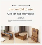 天然竹製　折り畳み　デスク　100％　竹製　60cm　ベッドテーブル　学習台　ロータイプ　折れ脚　テーブル　おしゃれ　可愛い　和風