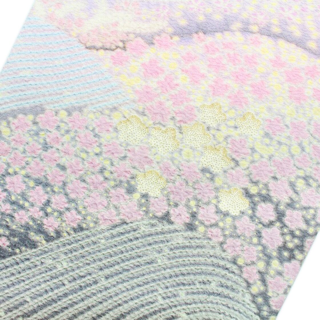 十日町の名門【滝泰】高貴な【おぼろ染】艶めく【相良刺繍】美品の袋帯 