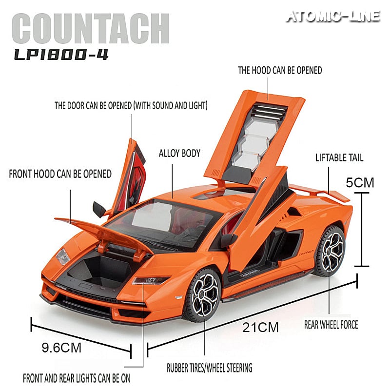 ランボルギーニ LPI800-4 1/24 ミニカー 全4色 ライト点灯 エンジン