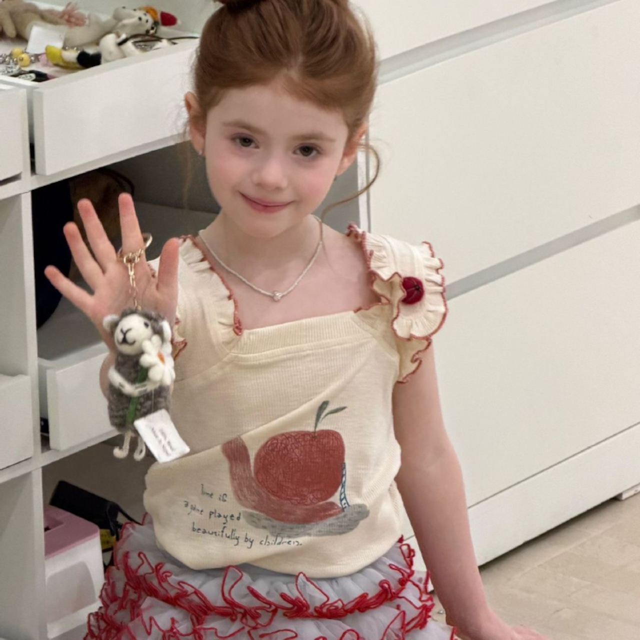 夏カタツムリ柄ベスト