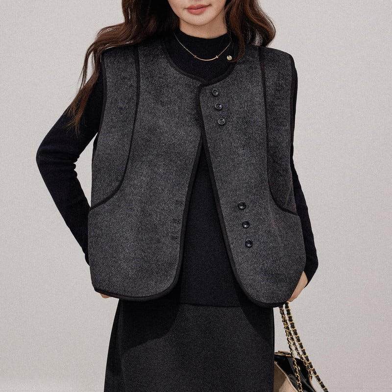 round-neck chic vest m1234