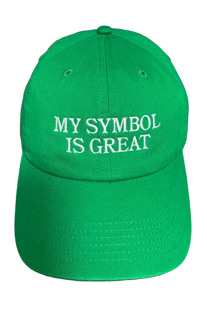 "MY SYMBOL IS GREAT -green-" BB Cap