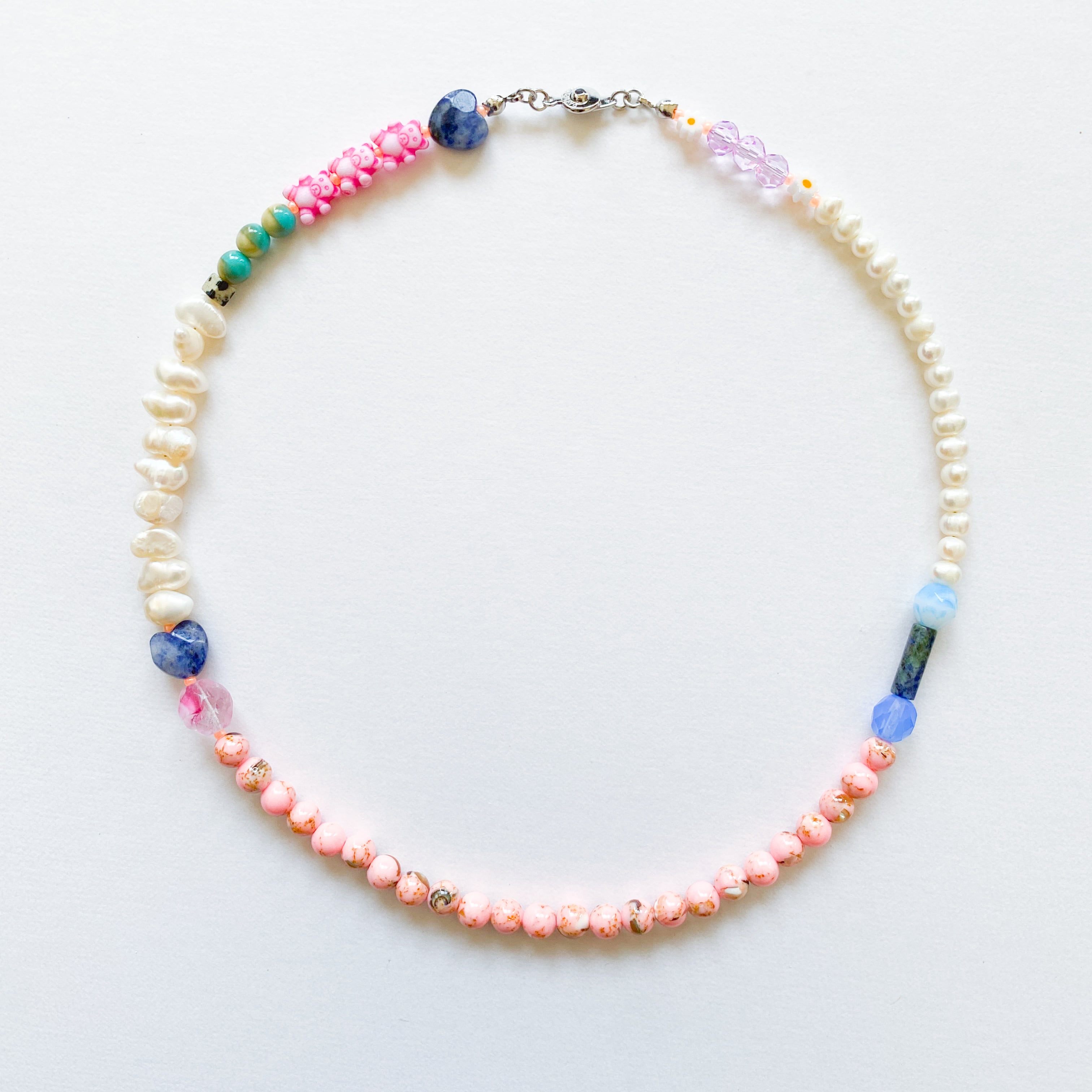 淡水パールとビーズのネックレス