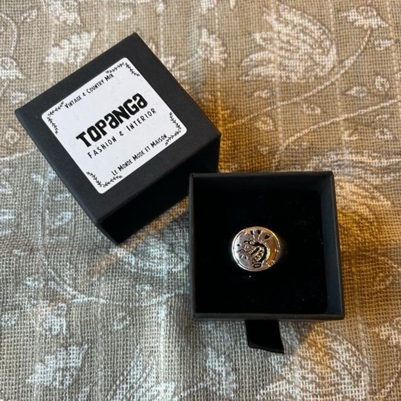 TOPANGA Jewelry Snake Sign Ring Size 23  24 Snake Sign Ring Ring Accessory Present Simple Silver Snake Gift Rock　