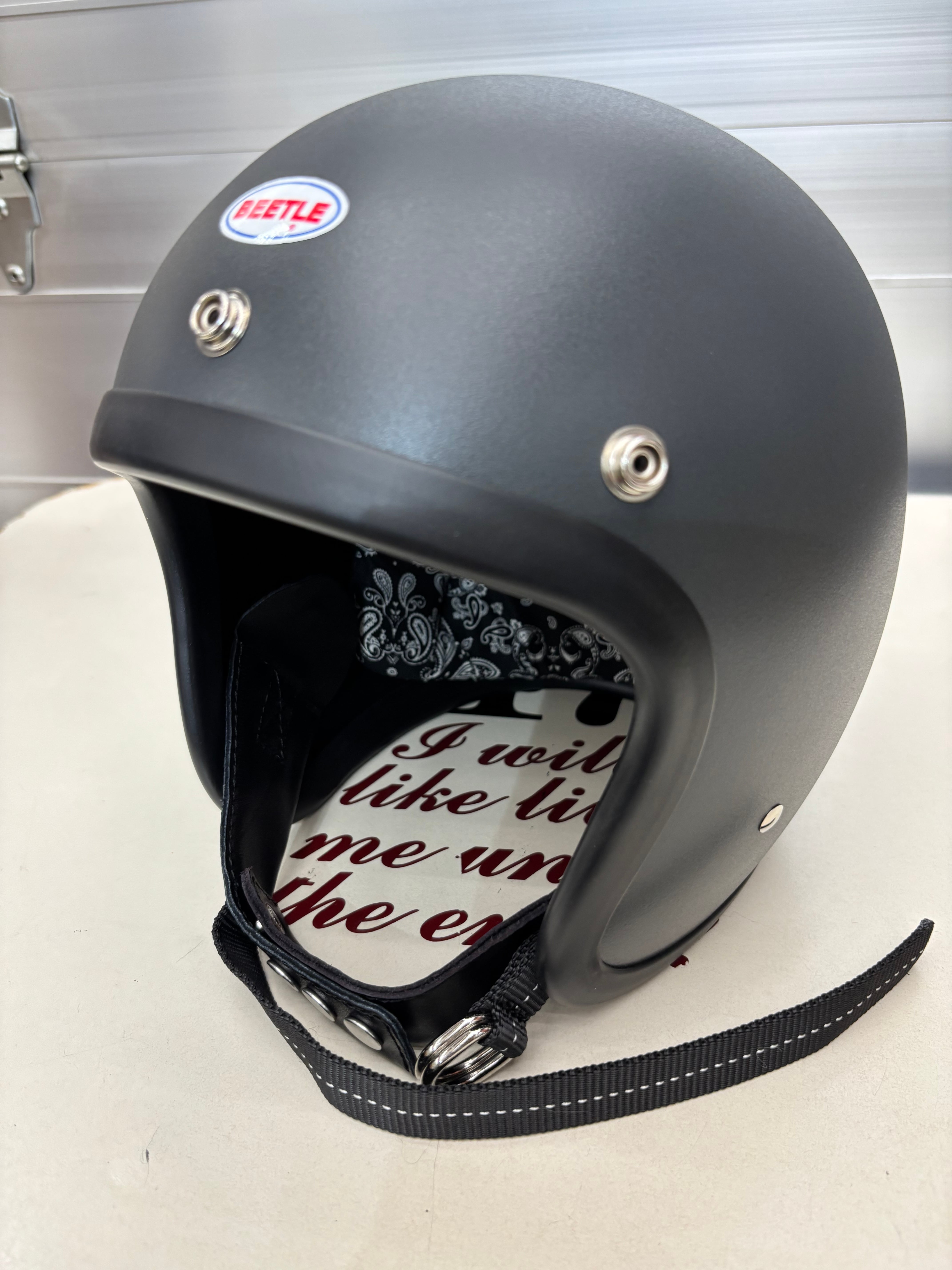 オーシャンビートル OCEANBEETLE LAC 別注 コラボ ダークグレー Wストラップ黒 ペイズリーインナー黒! 各サイズ有り SALE中!送料無料!