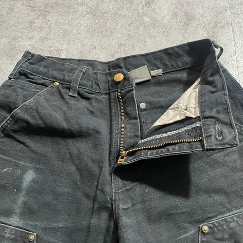 USA製 ブラック ダブルニー Carhartt B01-BLK 28×30 詳細写真8