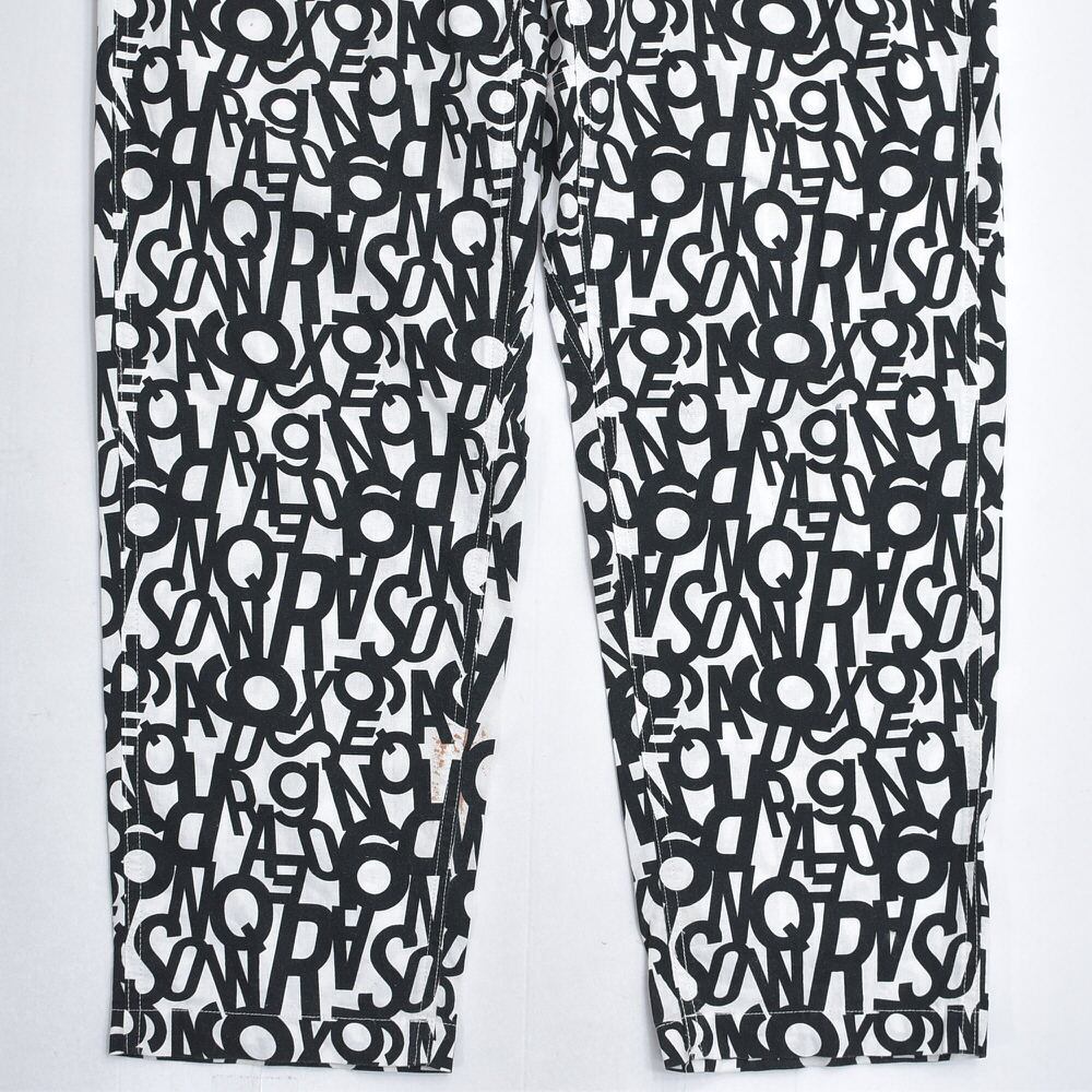 アメリカ製 AiE エーアイイー 英字総柄 デザイン ベルト付き コットンパンツ アメリカ製 AiE エーアイイー 英字総柄 デザイン ベルト付き