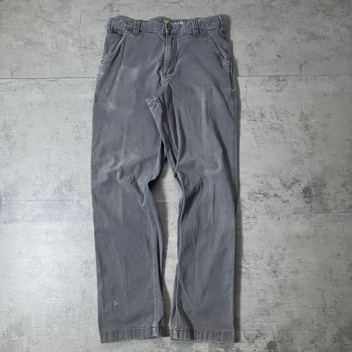 00s Carhartt ワークパンツ DFE ダークフェードグレー RELAXED FIT 34