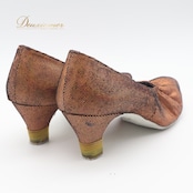 社交ダンス 衣装 marilyn マリリン 24 1/2 靴 ダンスシューズ スタンダード ブラウン系 オレンジ系 茶色 ダンス パーティ 発表会 ヒール デモ 競技 レッスン 練習 キラキラ